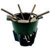 Fondue-Set Gusseisen, schwarz