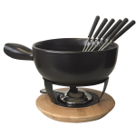 K&auml;sefondue-Set Bamboo, braun